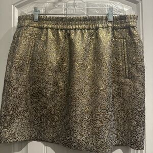 Loft Elegant Gold Mini Skirt